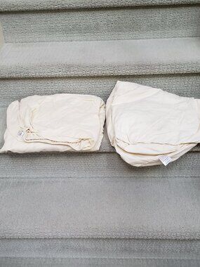 Two King fitted sheets - ivory color